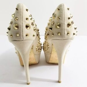 Alba Shoes - ALBA Gold Studded Platform Heels Alba Shoes - ALBA Gold Studded Platform Heels
